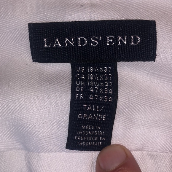 Lands’End Men’s Button Down Size 18.5 x 37 (Tall) - Picture 6 of 7